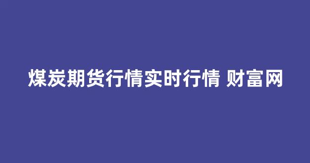 煤炭期货行情实时行情 财富网(煤炭期货今日价格走势图)_https://www.gfdzclz.com_科创板_第1张